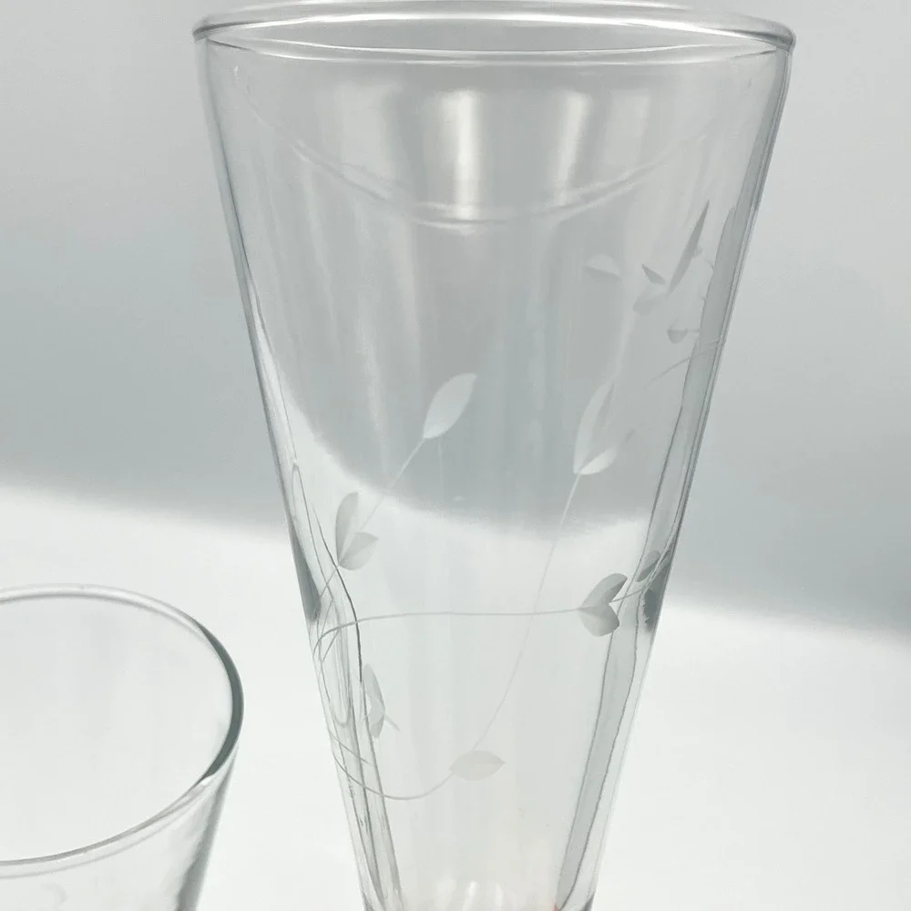 Princess House Heritage Set of 4 Crystal Pilsner Glass 7.5